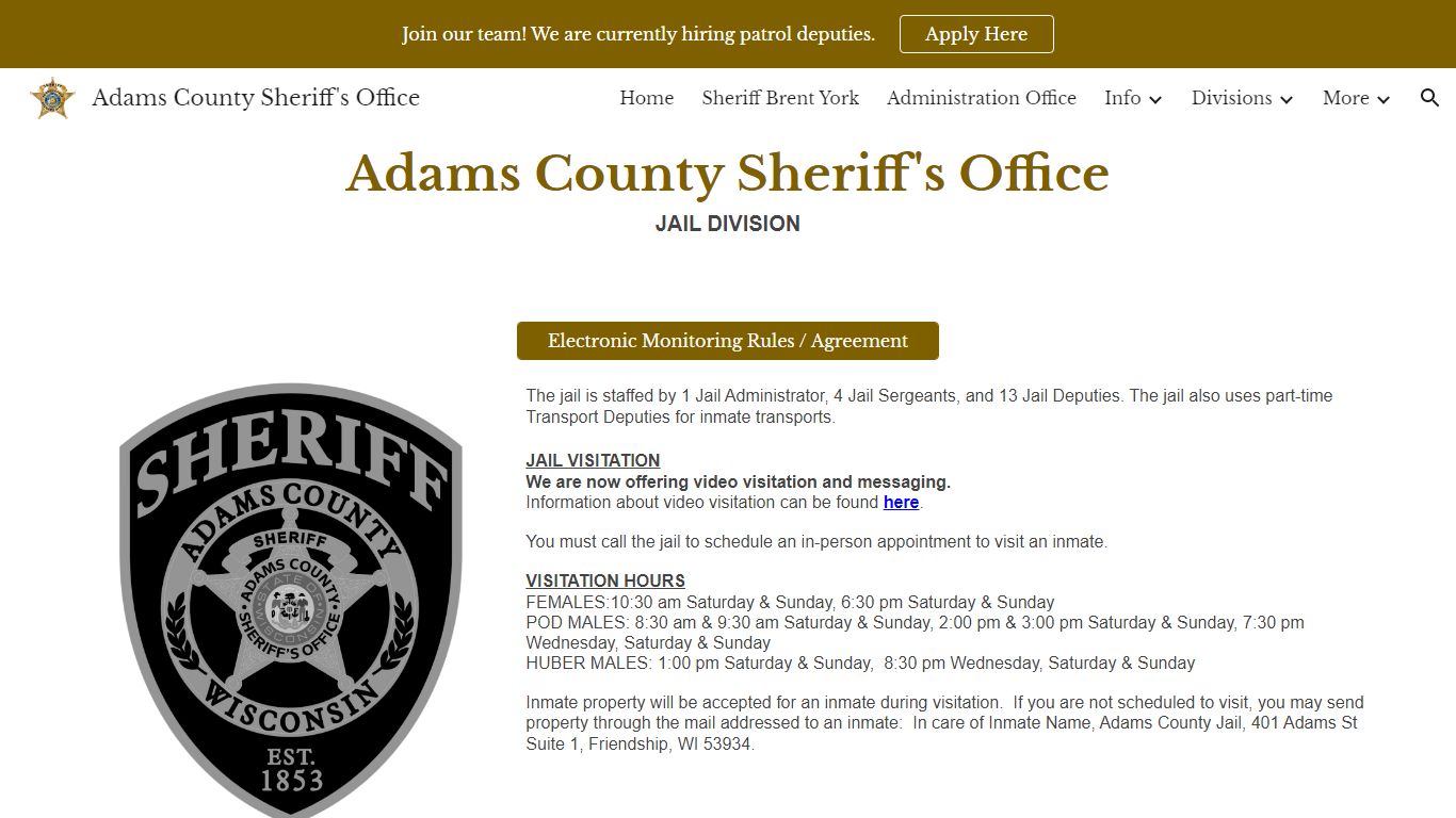 Adams County Sheriff's Office - Jail Division